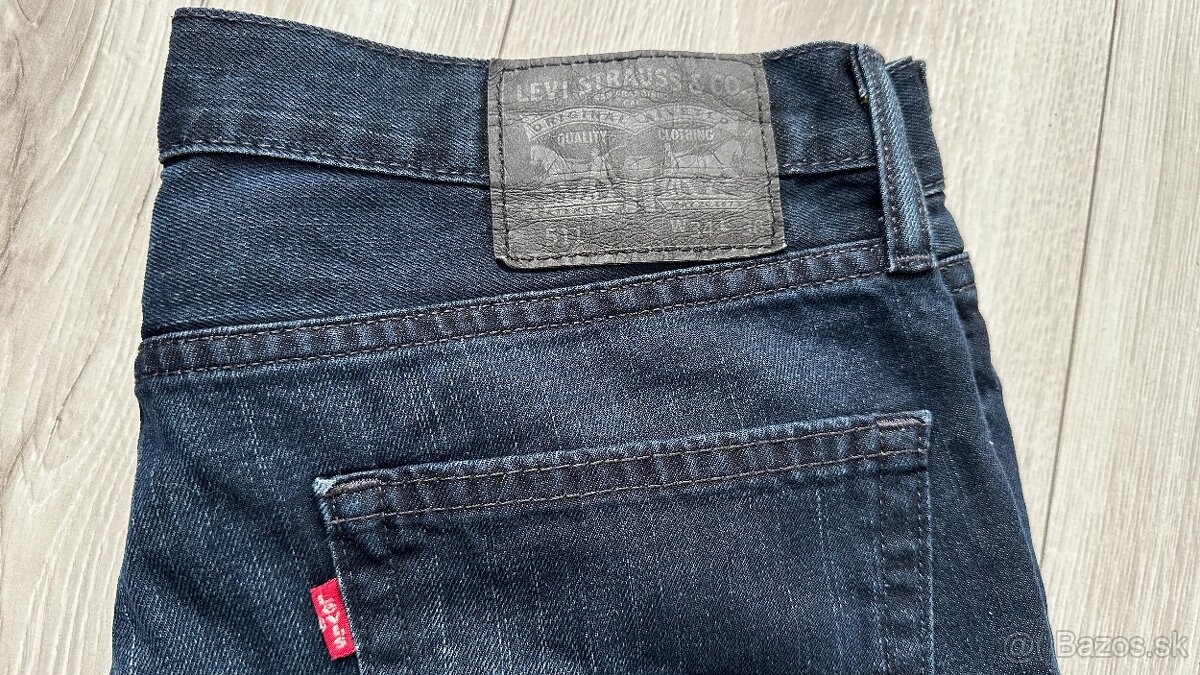 Pánske,kvalitné džínsy LEVIS 511 - veľkosť 34/31 - 7