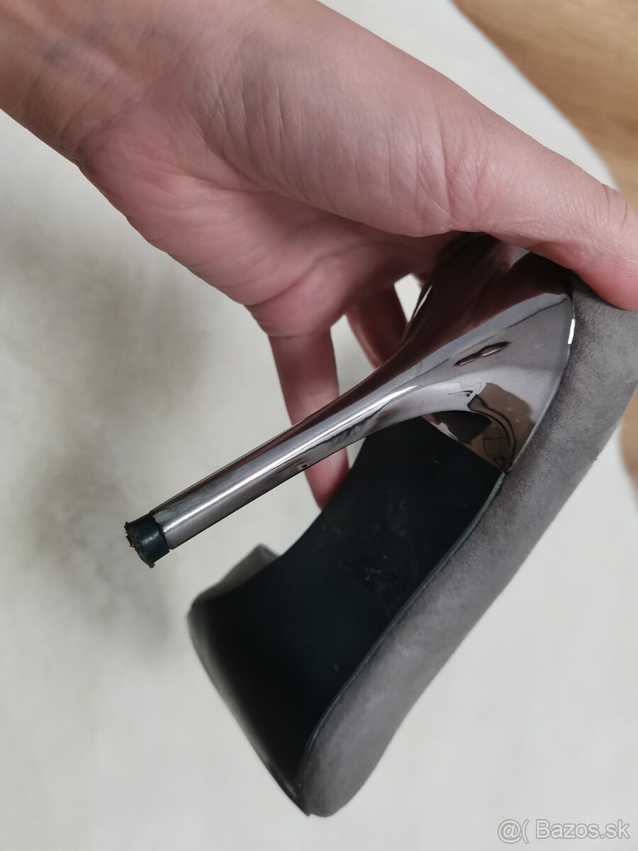 Sivé lodičky Primark č. 37 - 7