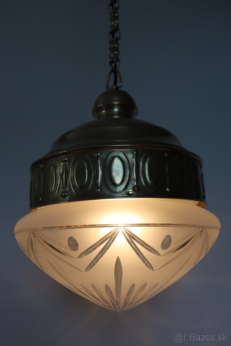 Starožitný mosadzný luster. - 7