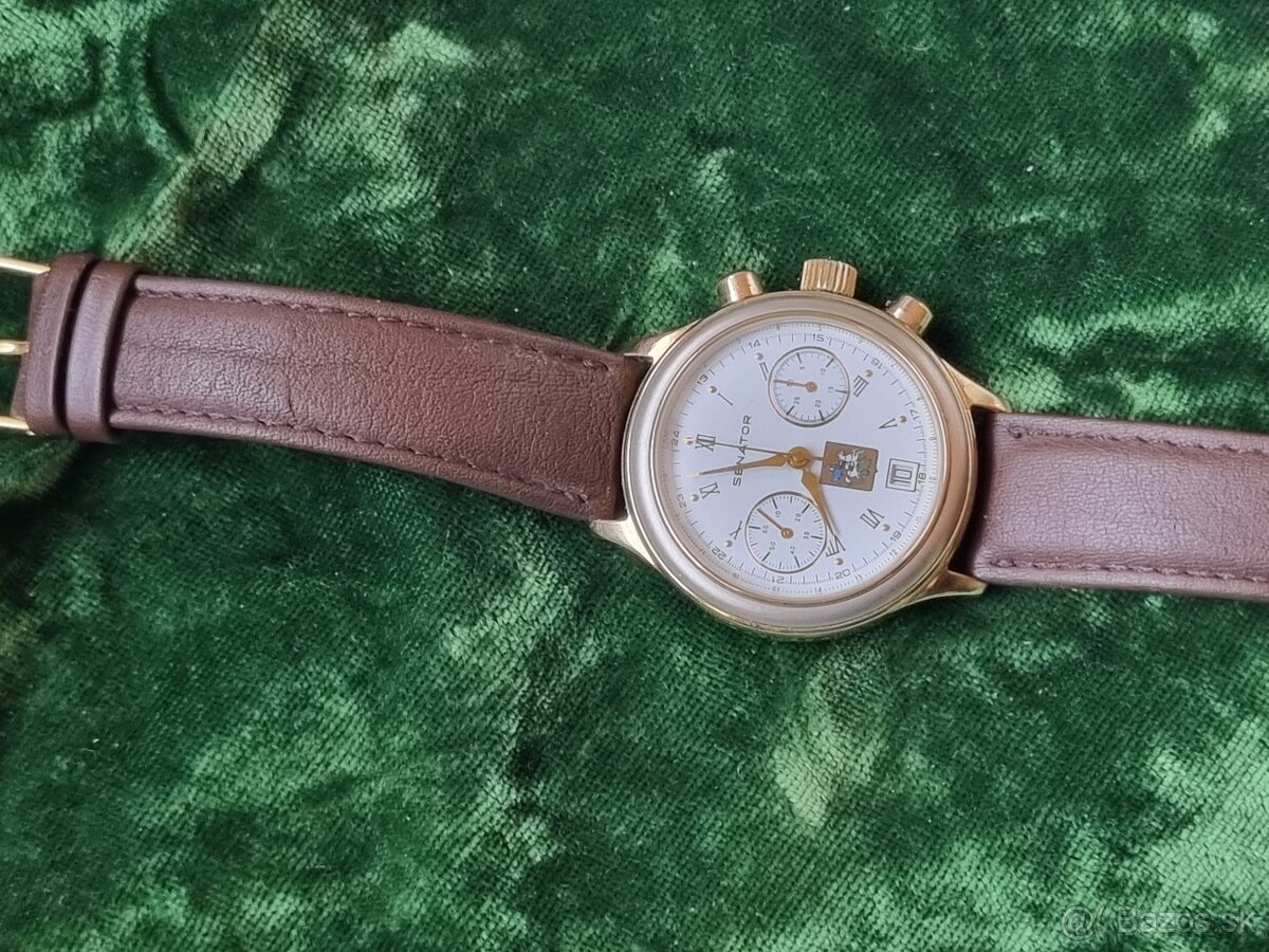 Náramkový chronograf,senátor. - 7