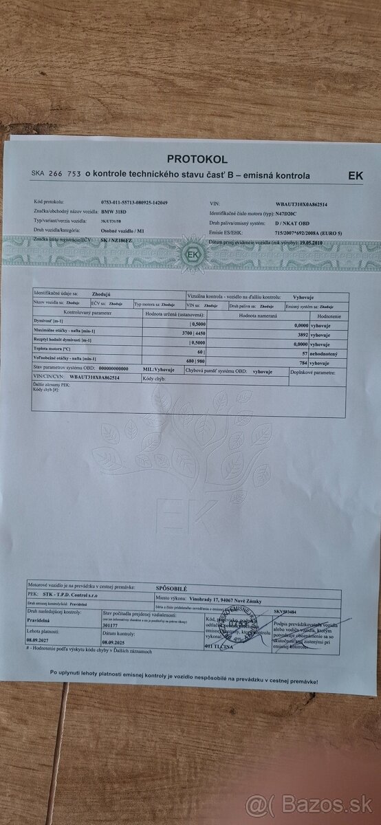BMW 318d 105kw 2010 ,6 rychlostny automat - 7