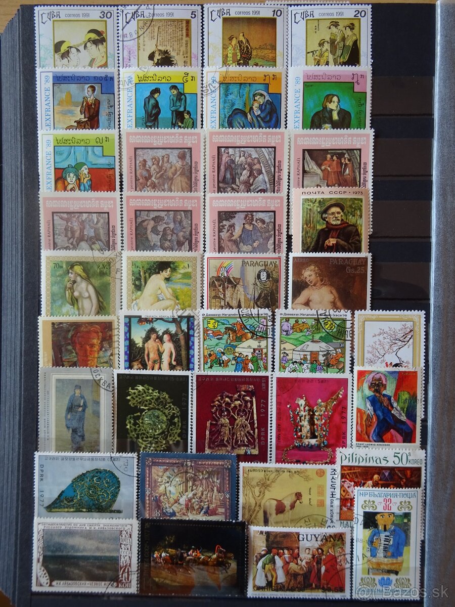 Pekná zbierka známok UMENIE 1 - 7