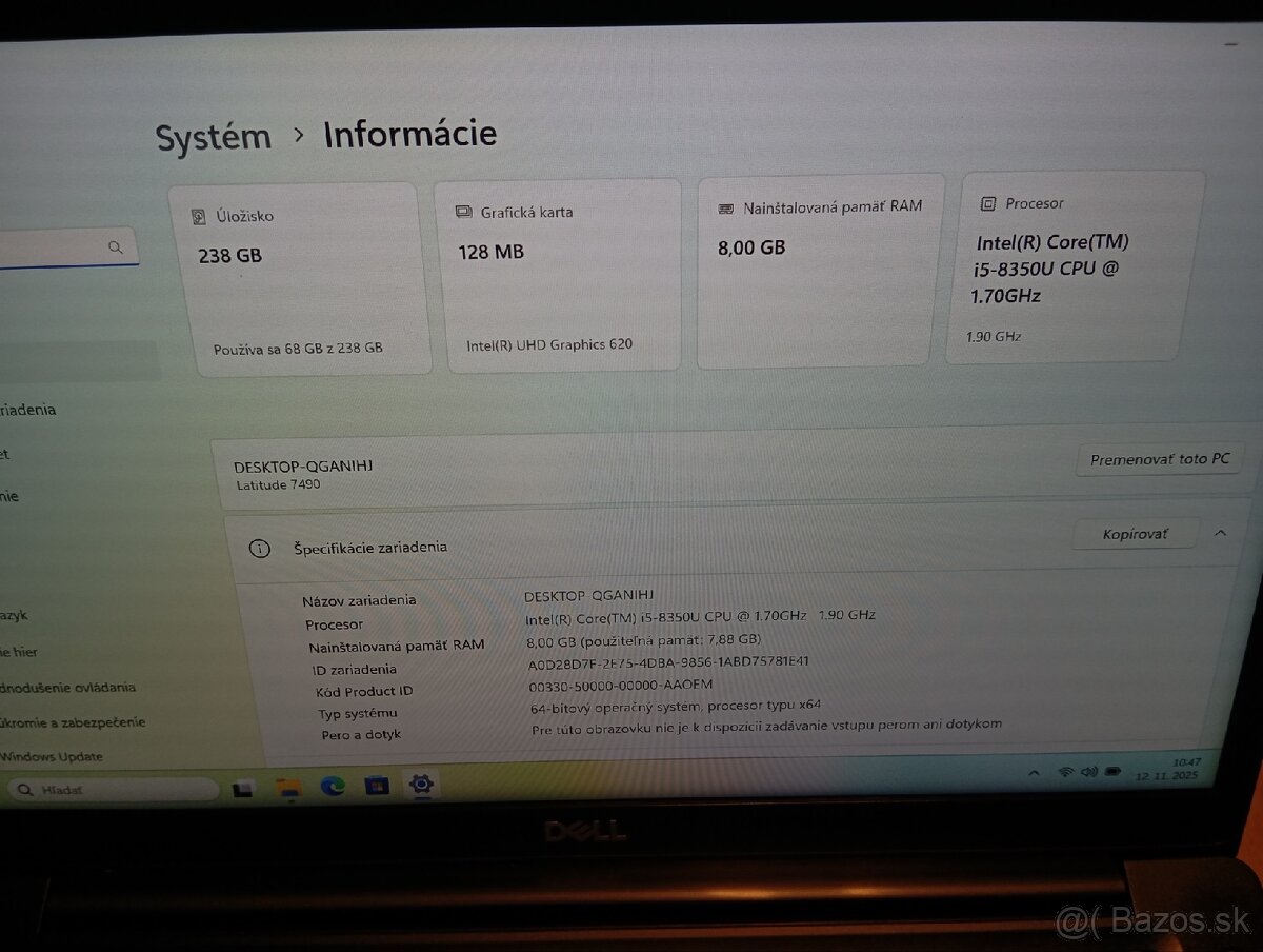 Dell Latitude 7490 Intel Core i5-8350 - 7