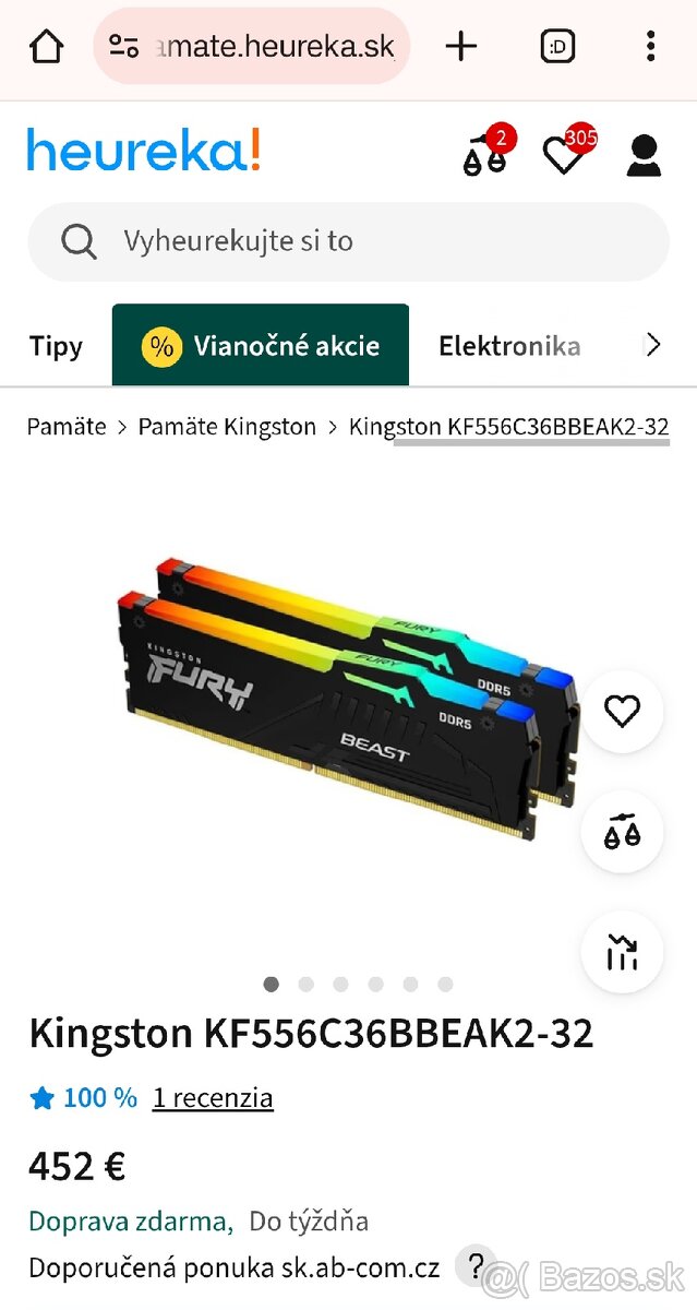 Kingston FURY RGB DDR5 32GB 5600MHz CL36
- 7
