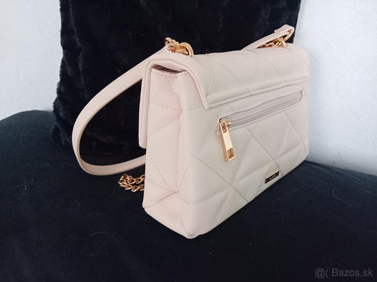 Nová dámska béžová kabelka ALDO so zlatými aplikáciami - 7