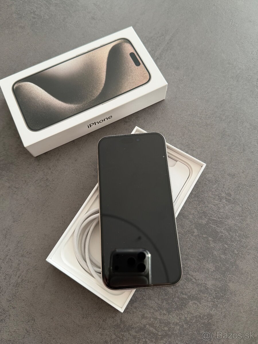 iPhone 15pro Natural Titanium 128gb - 7