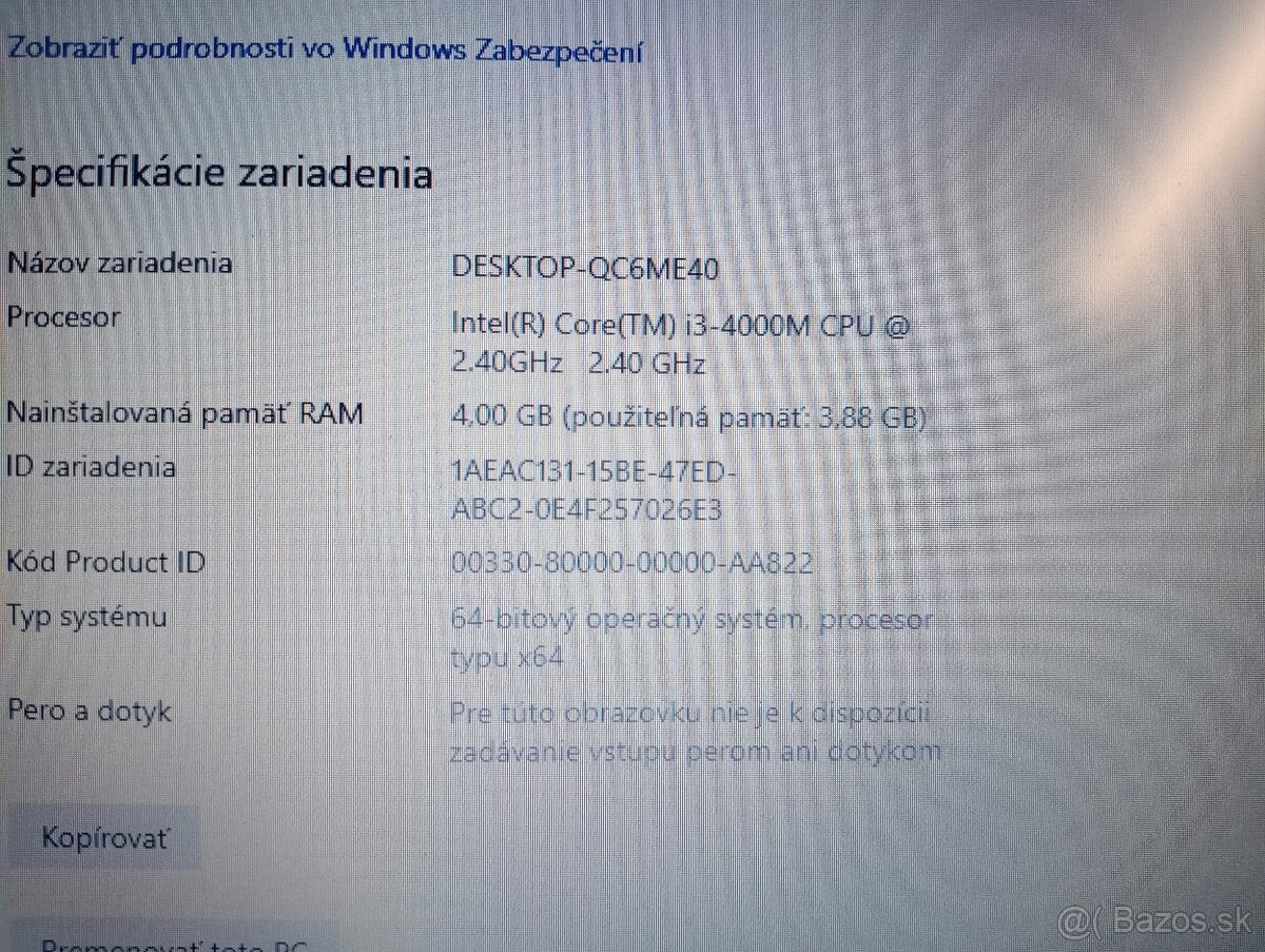 predám na diely notebooky HP 3 .. - 7
