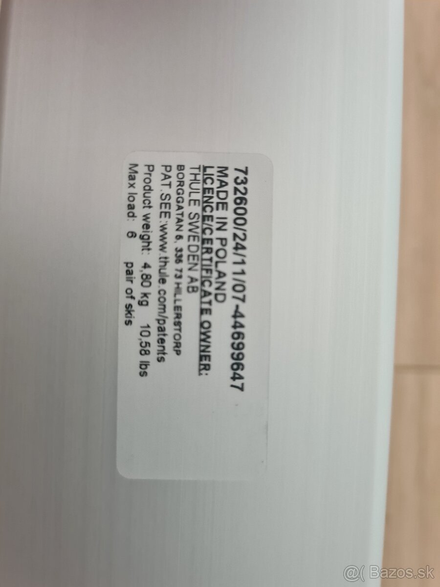 Nosič Lyží / Nosič na Lyže Thule Snowpack L - 7