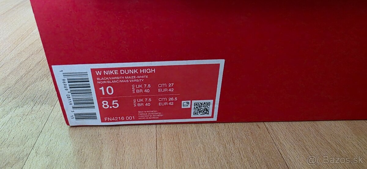 Nike Dunk High Satin Goldenrod - 7