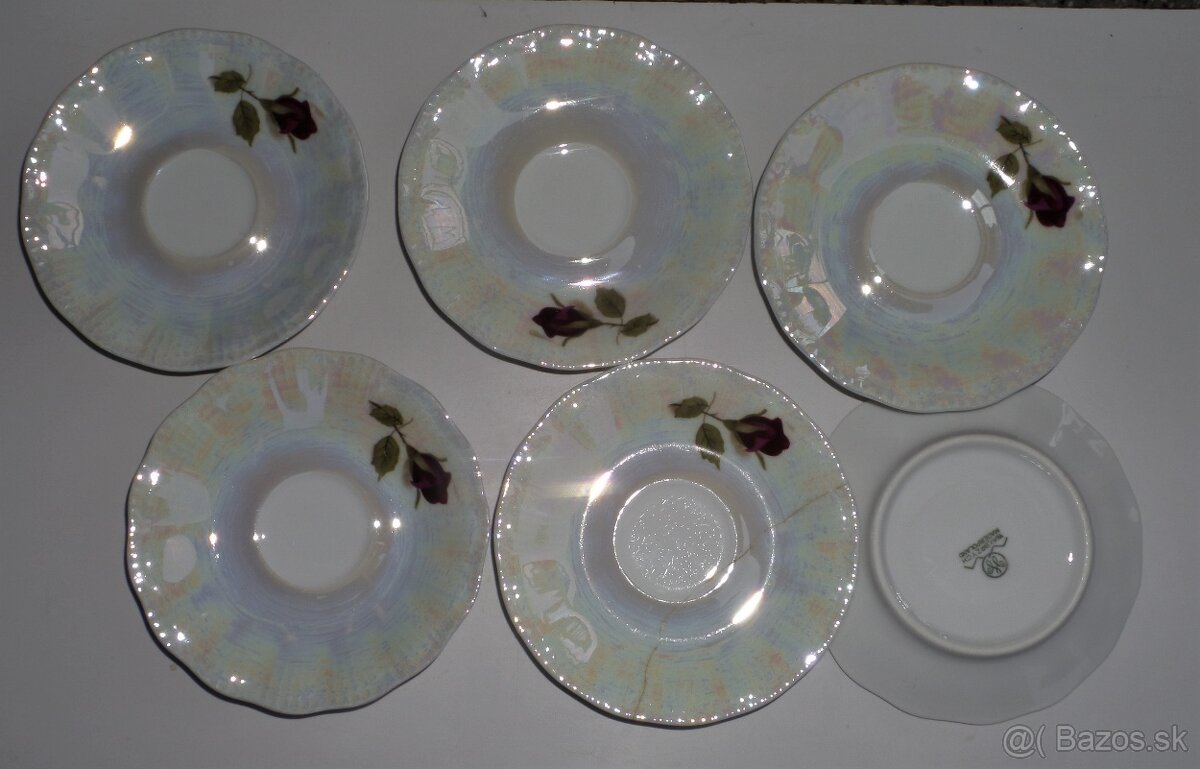 Perleťová porcelánová súprava a iné....... - 7