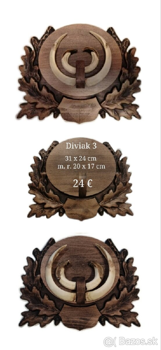 Podložky pod trofeje, drevene - 7