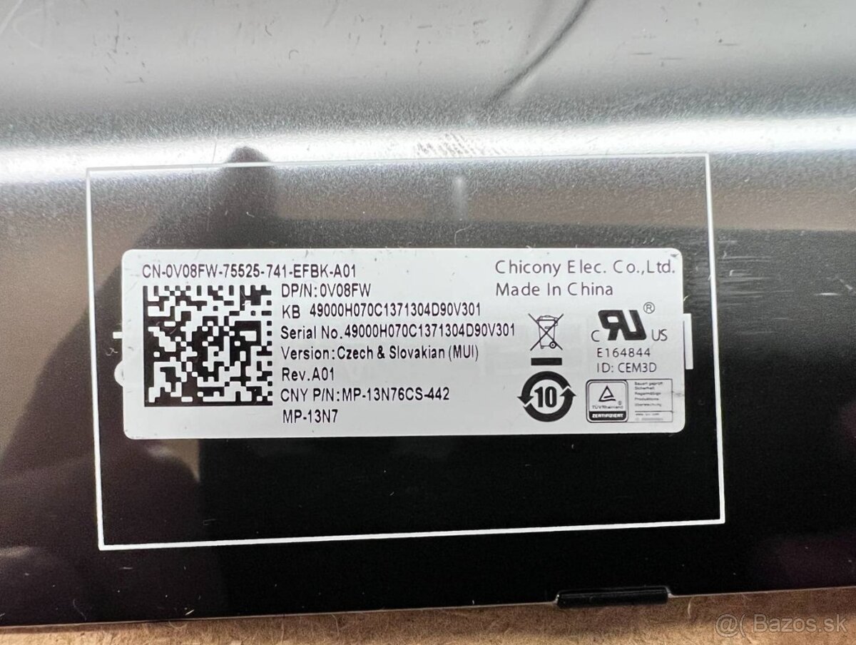 Predám klávesnicu na notebook Dell 0V08FW - 7