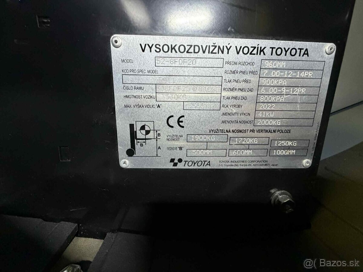 Toyota Dieselový VZV 52-8FDF20 jen 720mth - 7