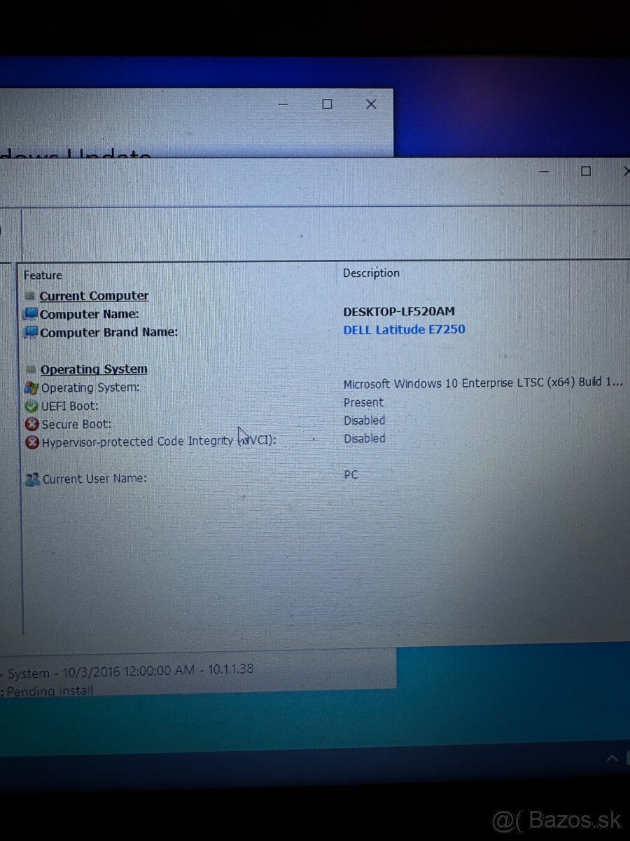 Notebook Dell Latitude E7250 - Zachovalý, v dobrom stave - 7