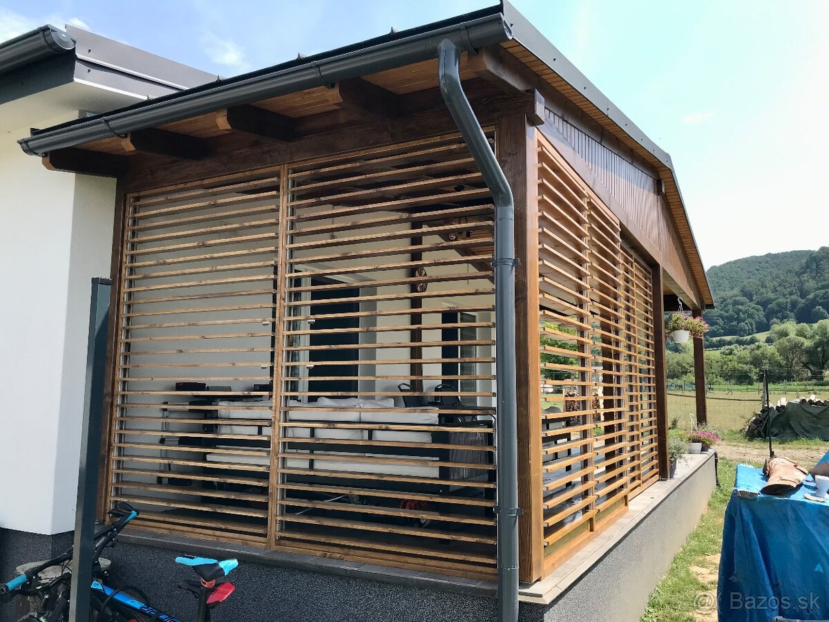 Pergoly Altánky Prístrešky Terasy Drevené Žaluzie - 7