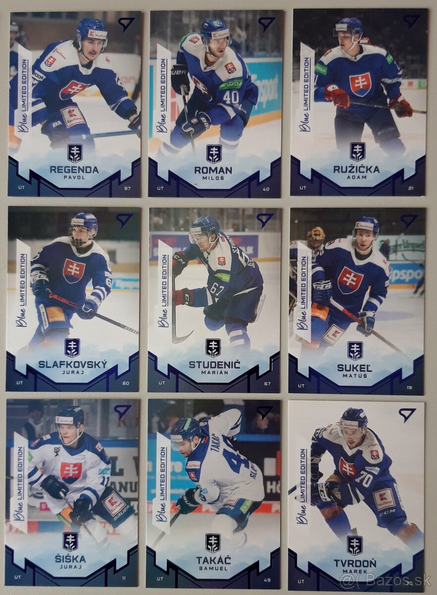 Hokejové kartičky HS 2022 BLUE LIMITED EDITION - KOMPLET SET - 7