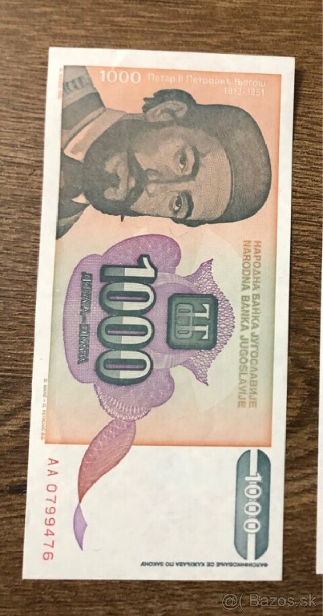 Bankovky JUHOSLAVIA 2 - 7