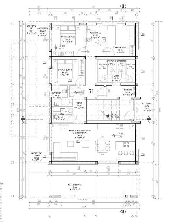 CHORVÁTSKO - 3 a 4-izbové apartmány, dom D - Kožino, Zadar - 7