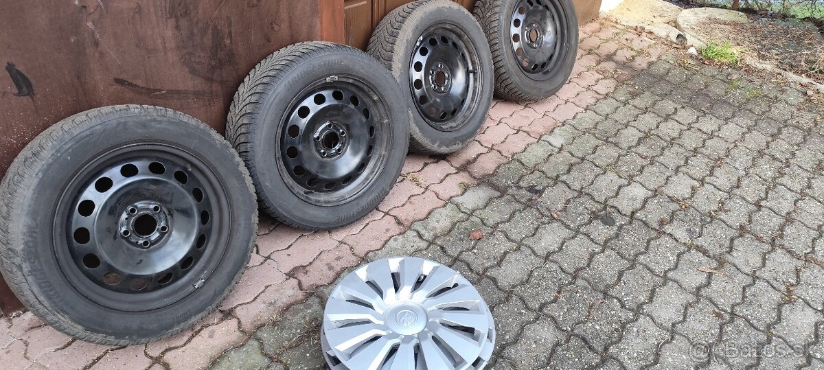 Predám plechové disky s pneu 16 - 7