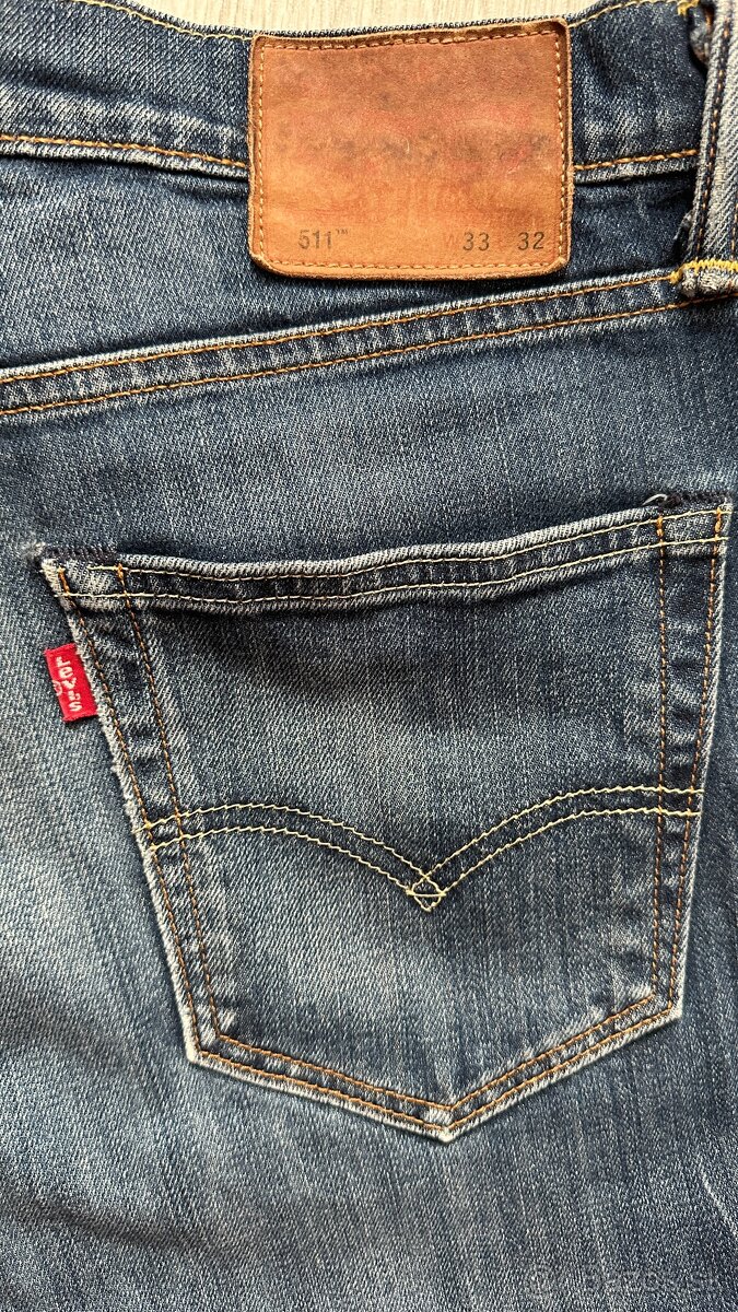 Pánske,kvalitné džínsy LEVIS 504 - veľkosť 32/32 - 7