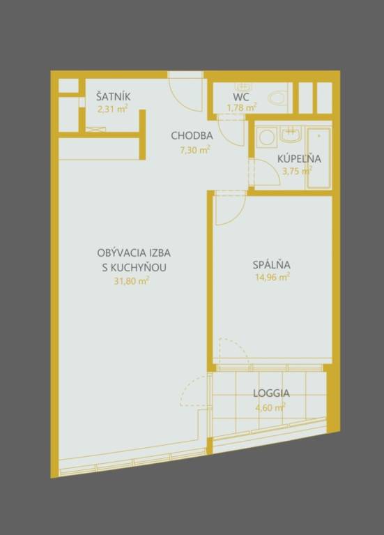 Babony TRE I na predaj 2i byt v komplexe Tri Veže na Bajkals - 7