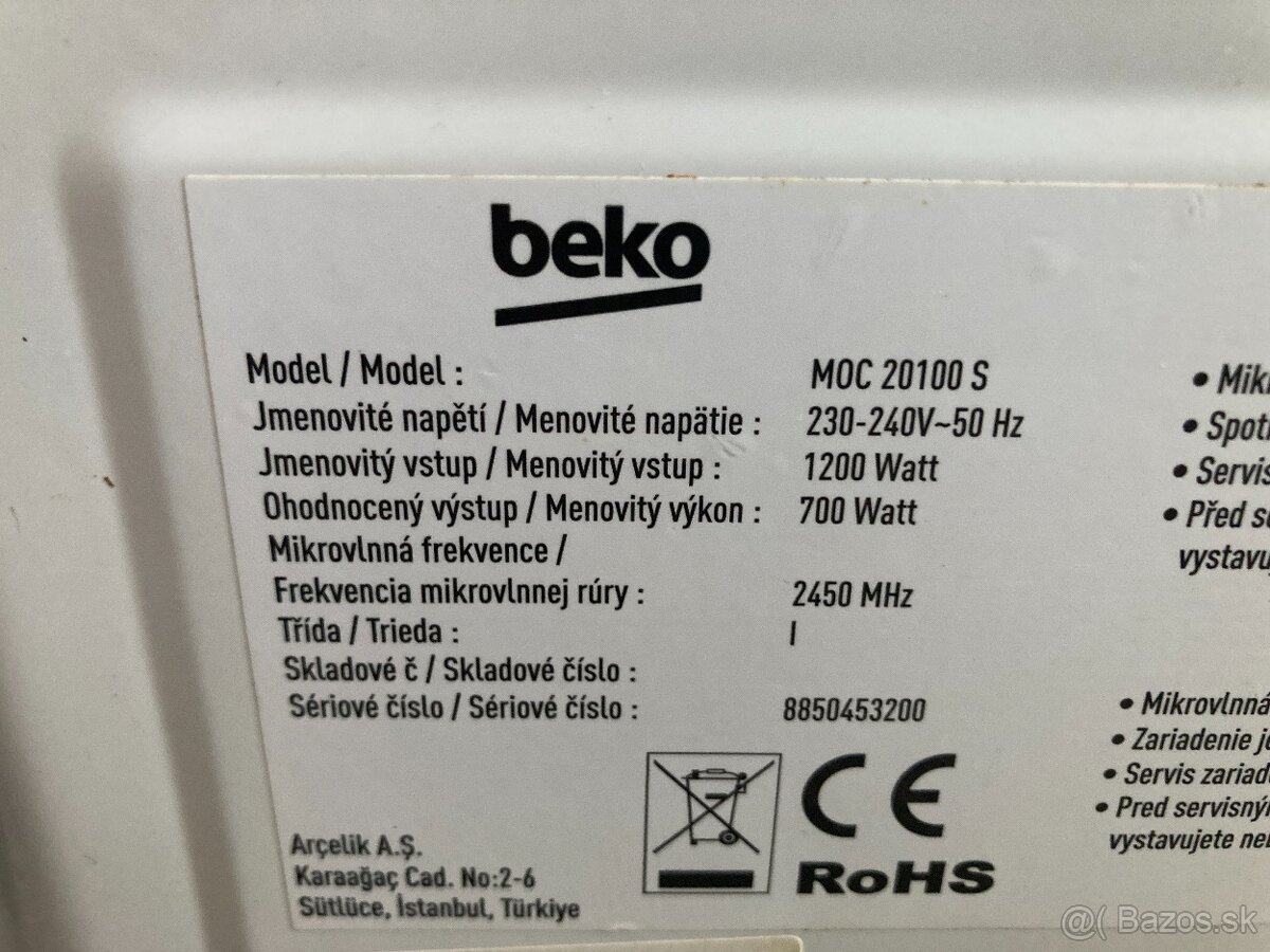 mikrovlnka Beko MOC 20100 - 7