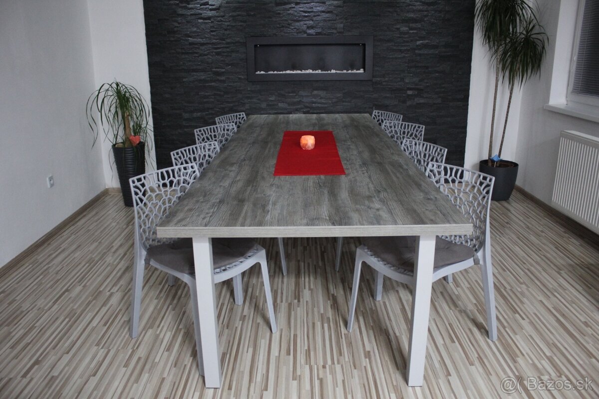 Nový jedálenský stôl pre 8-10 ľudí 300cm x 110cm - 7