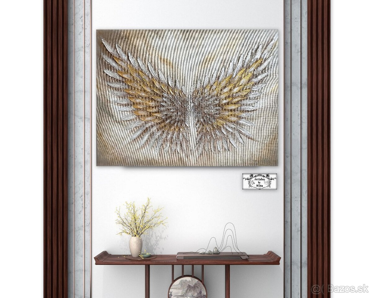 Maľba "Strážne krídla" ( 80x60 cm ) - 7