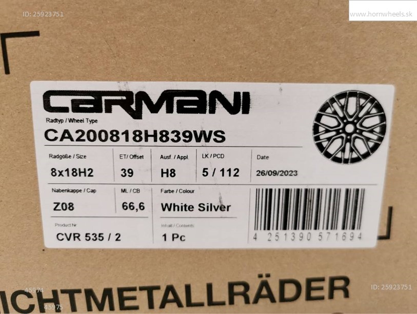 8J R18 5x112 ET39 Škoda Superb, Karoq alu disky 1235 - 7