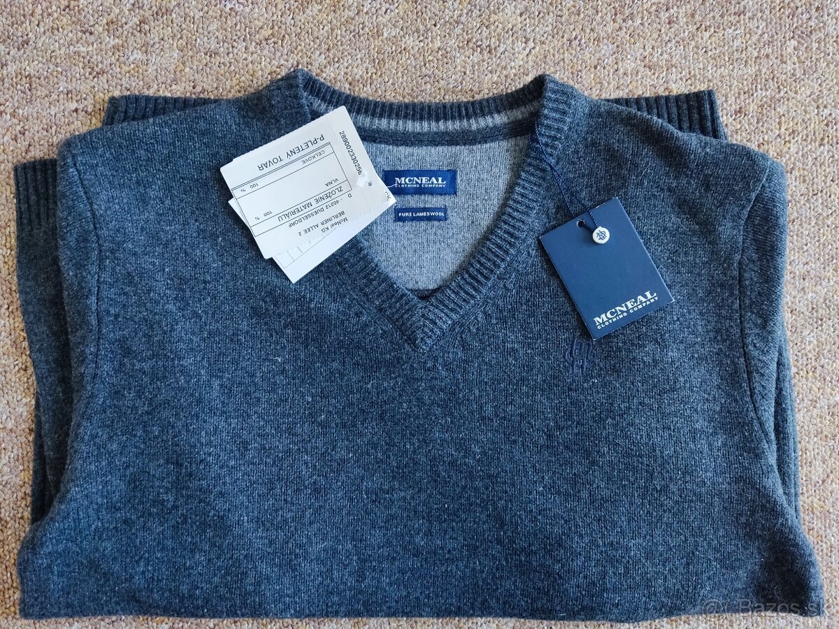 Vlnený sveter McNeal 100% jahňacia vlna Merino - Nový - 7