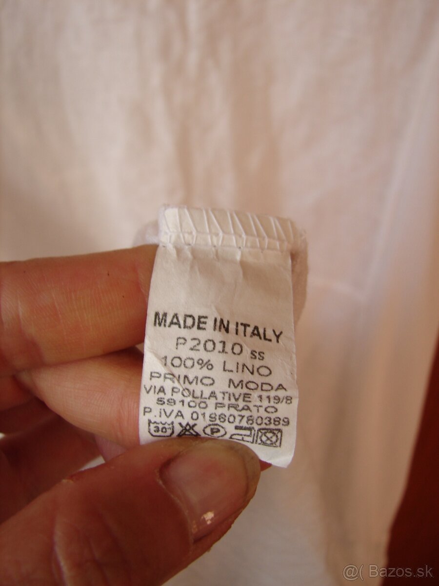 Biele ľanové šaty - 7