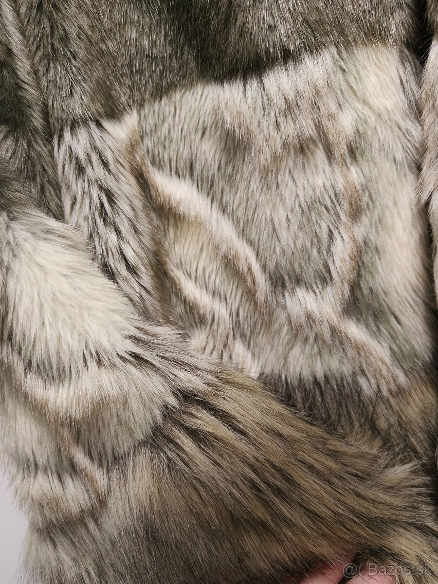 Zara ,Bunda kožuch z umelej kožušiny - 7