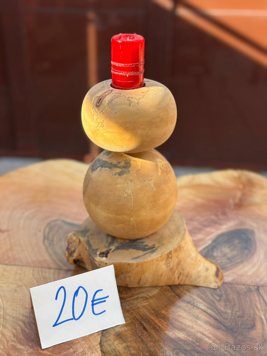 Svietniky z dreva, ručná praca - 7