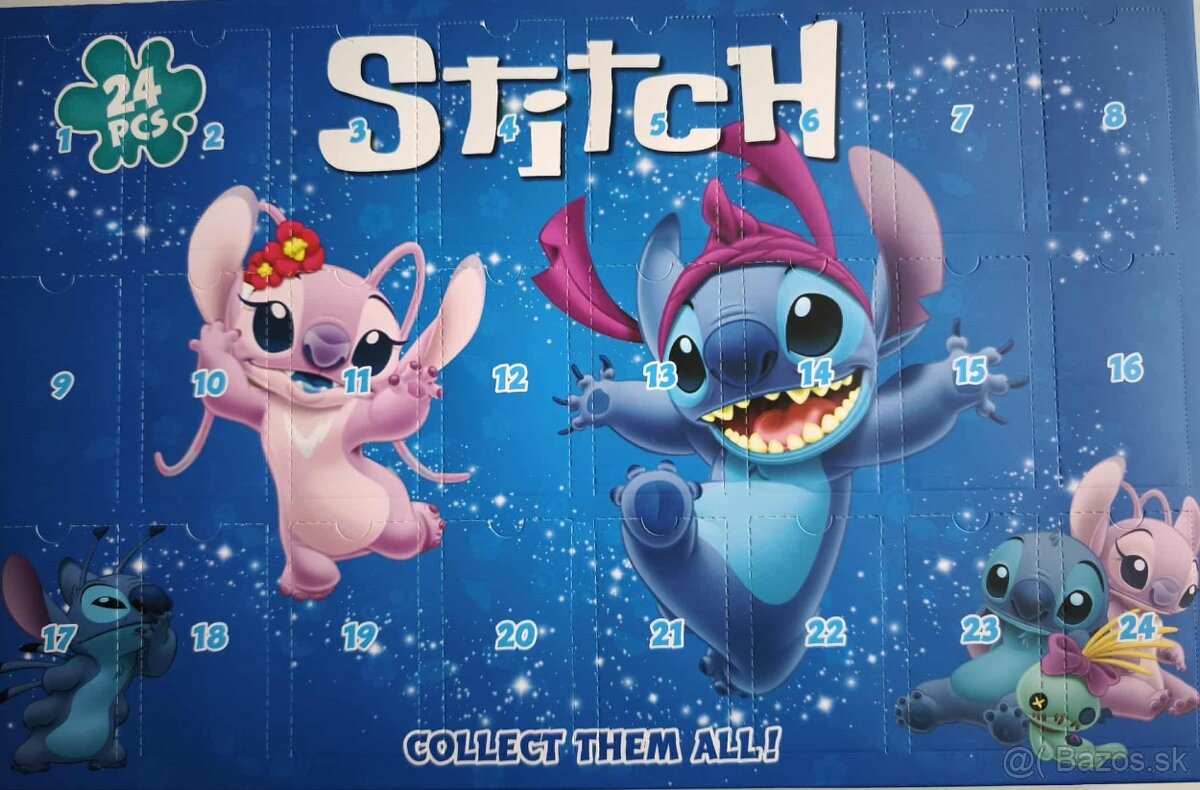 Adventný kalendár - postavičky Minecraft, Spiderman, Stitch - 7