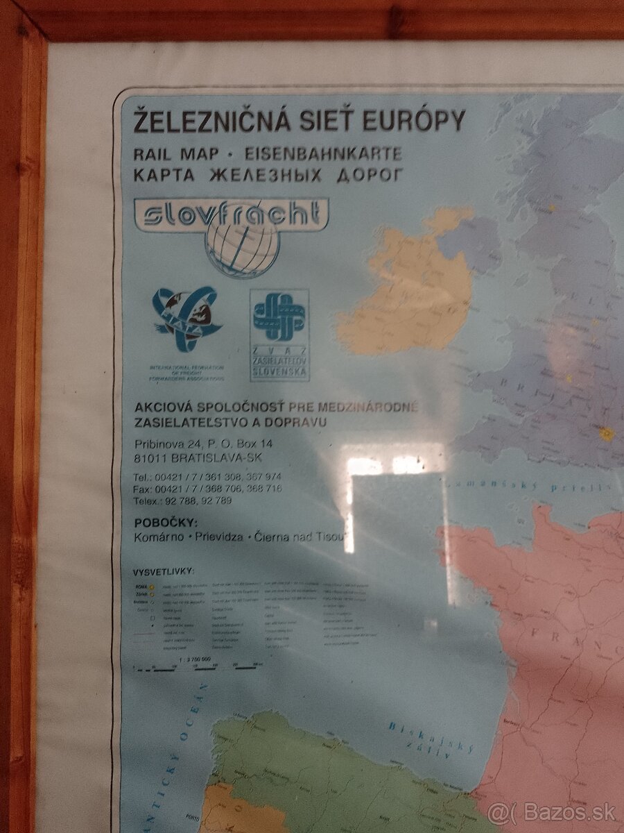 Mapa Železnicna sieť europy - 7