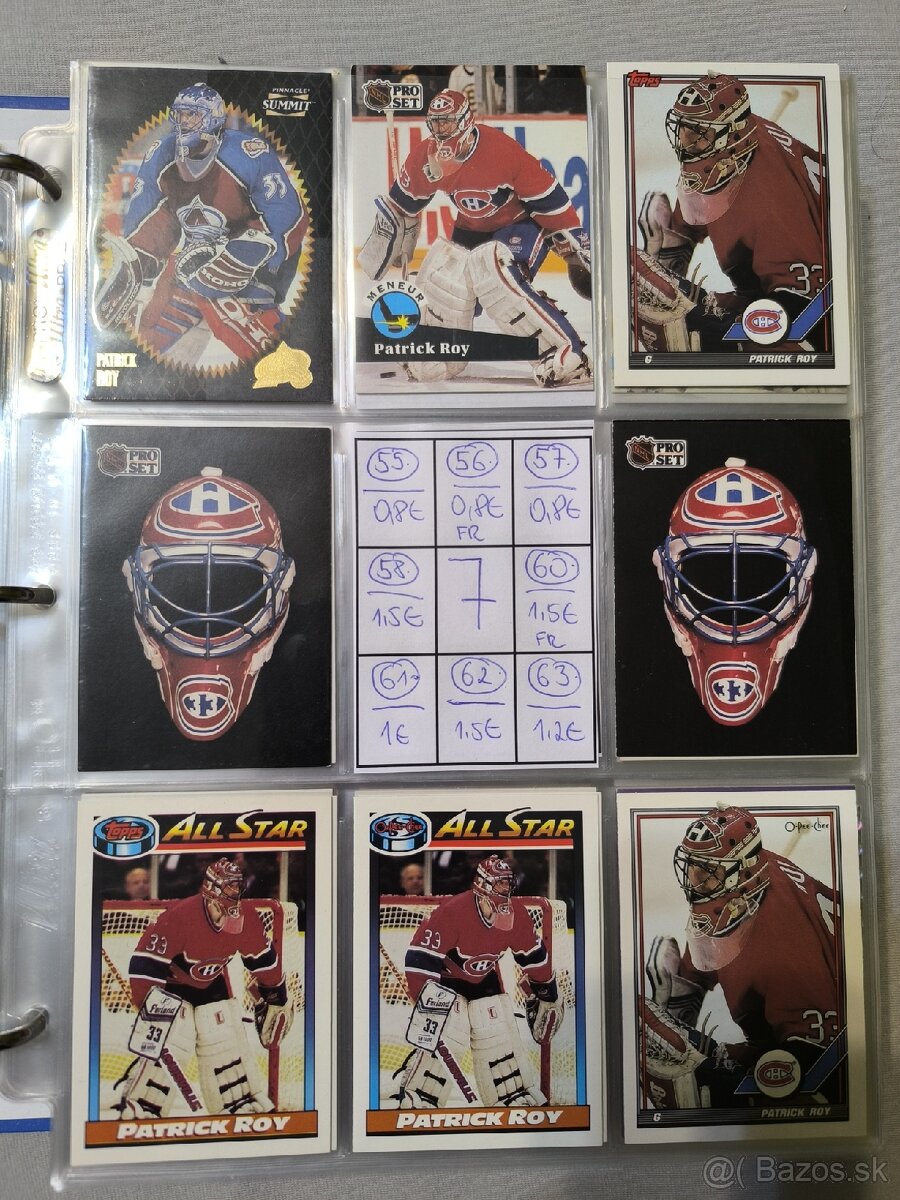 Hokejové kartičky - Patrick Roy 1 - 7