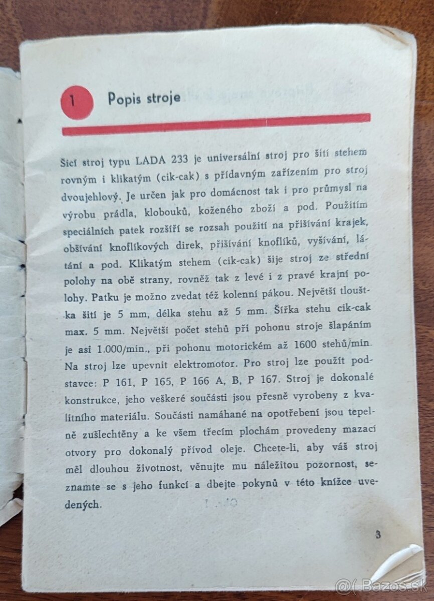 Šijací stroj Lada 223 - 7