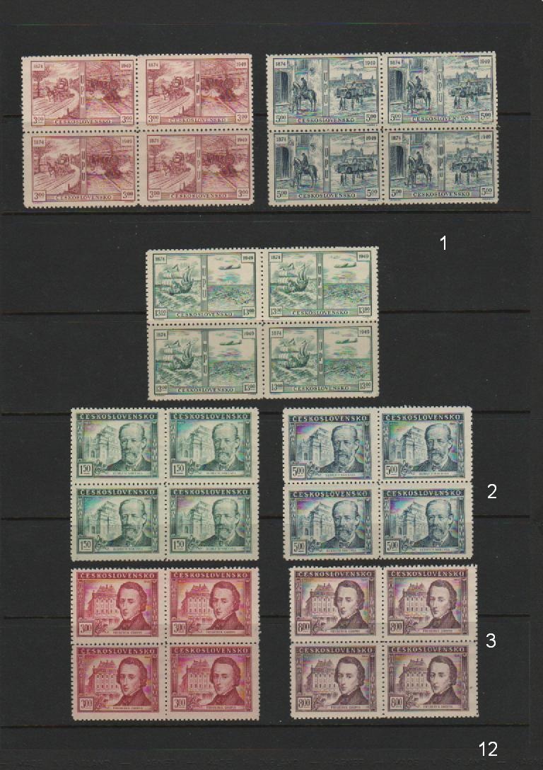 Známky Československo - 4 bloky a iné známky - 7