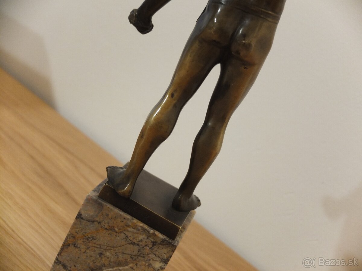 BRONZOVÁ POSTAVA-HANS KECK KOLEM 1900 - 7