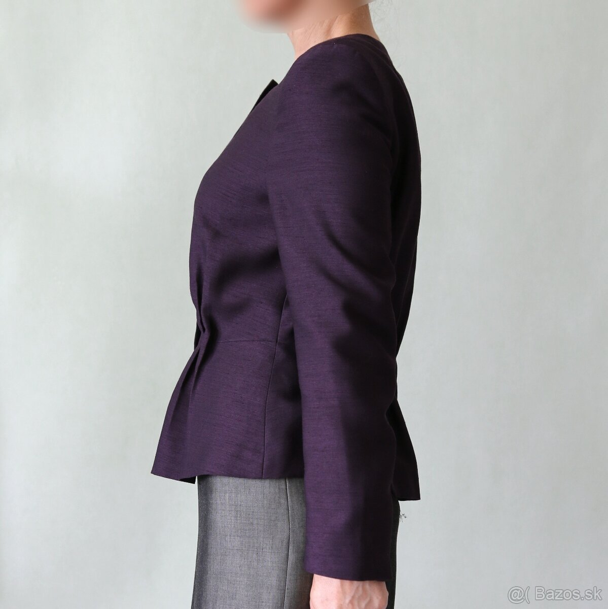 Nové peplum sako z imitácie hodvábu H&M veľ. 38 - 7