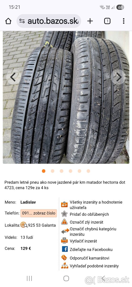 Pneumatiky 205/55/16 -dot 4723 - 7