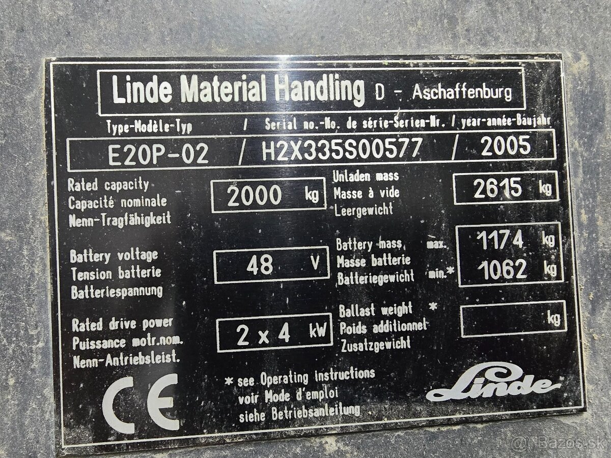 VZV Linde E20 - 7
