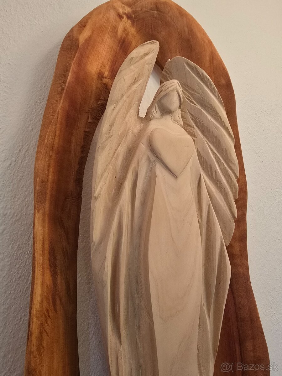 Drevená socha anjela - 7