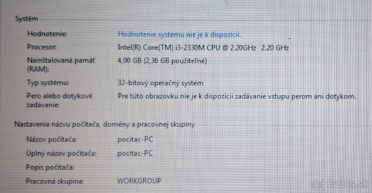 Predam notebook Acer - 7