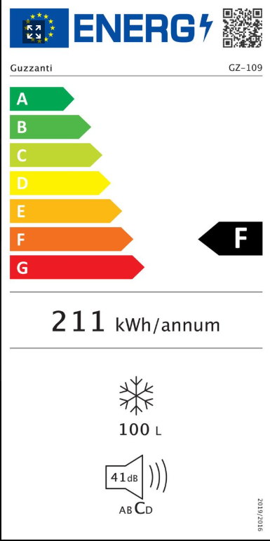 Mraznička Guzzanti GZ-109 100 litrová - 7