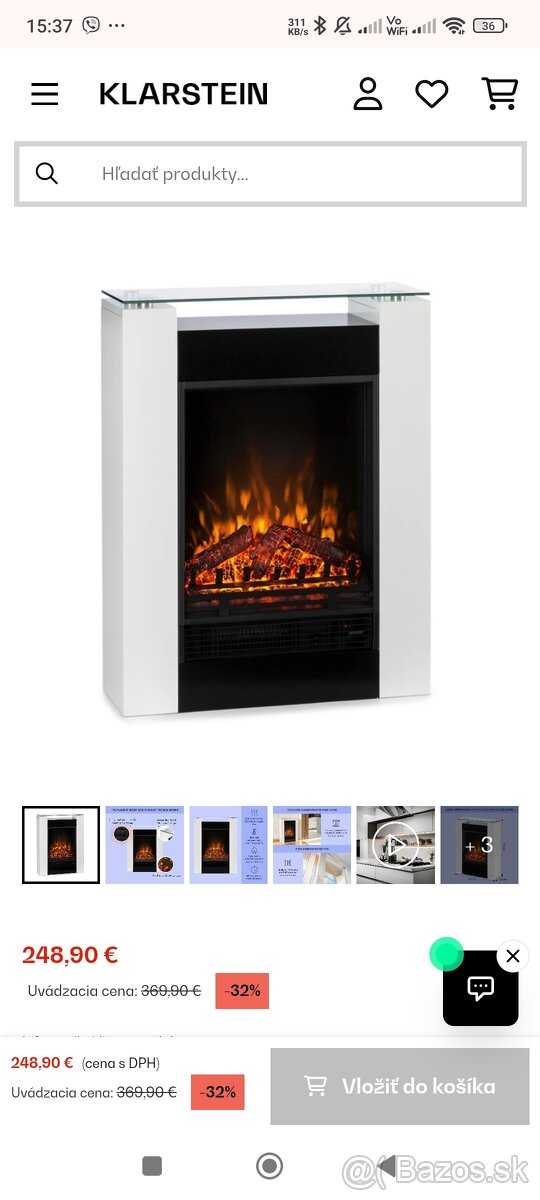 Elektrický krb Klarstein Studio 5 cierny - 7