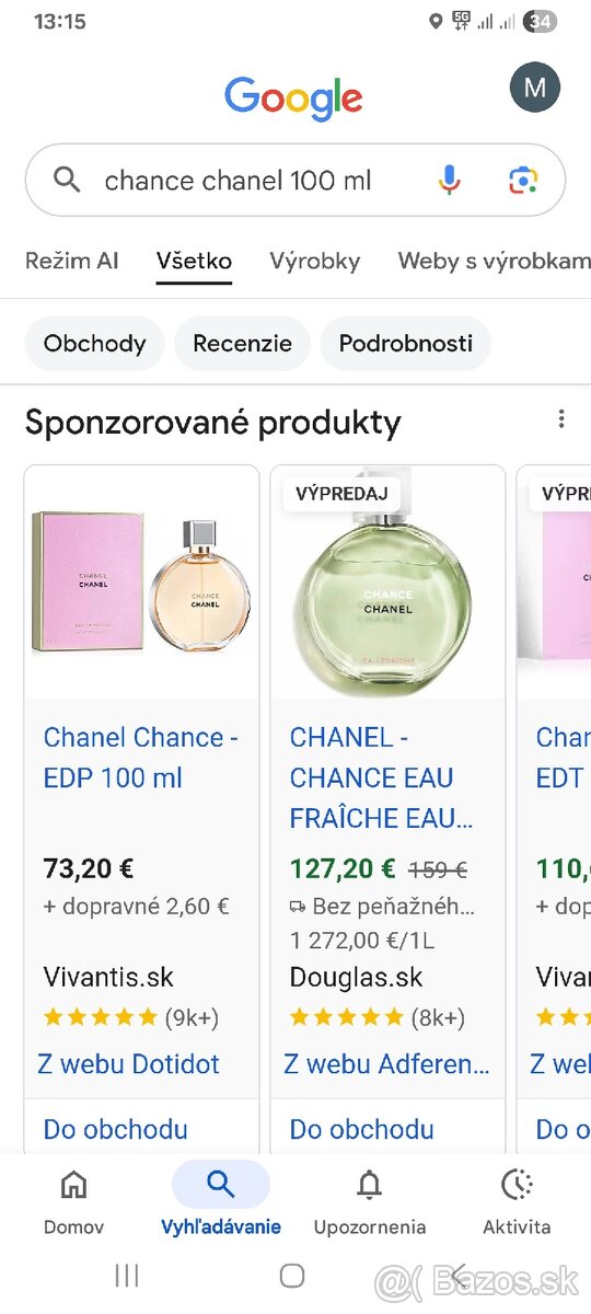 Chanel chance eau de parfum. Vona, parfem, darcek - 7