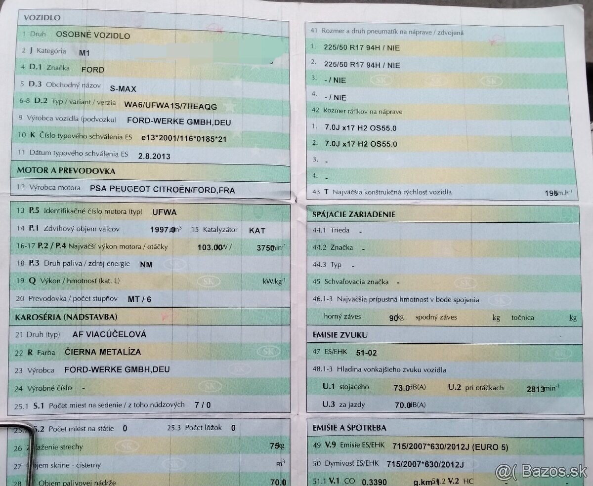 predám MOTOR UFWA FORD S-MAX 2.0 TDCI 2013 TRYSKY, DVERE, PR - 7
