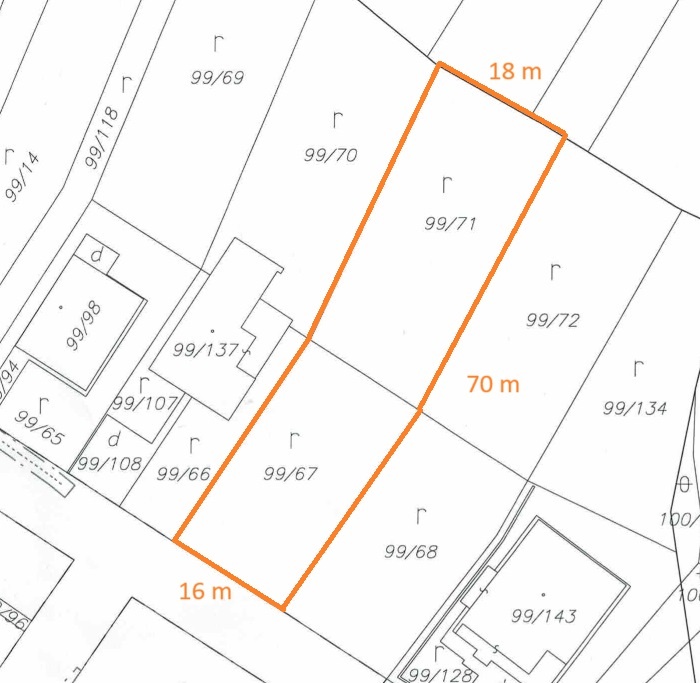 Stavebný pozemok 1182 m2 v Bardejovskej Novej Vsi ul. Buková - 7