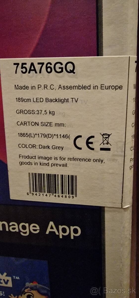 Predám UHD 4K SMART TV Hisense QLED 75A76GQ - 7